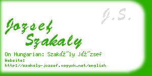 jozsef szakaly business card